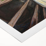 Expressionist Art: Girls on the Bridge Modern Canvas Print