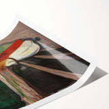 Expressionist Art: Girls on the Bridge Modern Canvas Print