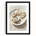 Extra large framed abstract art print featuring colorful, textured depictions of various food dishes.