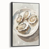 Black and white framed canvas featuring vintage poster art of assorted food dishes, suitable for bedroom wall decor.