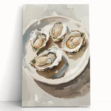 Black and white stretched canvas featuring an array of detailed food dishes, ideal for kitchen wall art.