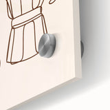 Large abstract wall art on acrylic glass featuring mid-century modernist design in vibrant colors.