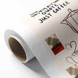 Art deco poster featuring assorted fruits in bold orange and yellow tones on rolled canvas, suitable for dining room decor.