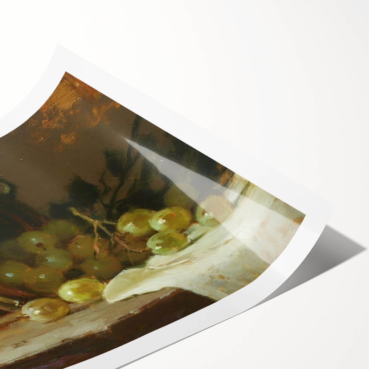 Extra large rolled print featuring line art flowers in black on white, ideal for large living room wall decor.