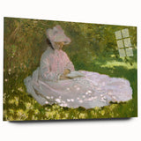 Impressionist Garden Scene - Monet's Springtime, Elegant Framed Print
