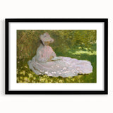 Impressionist Garden Scene - Monet's Springtime, Elegant Framed Print