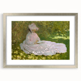 Impressionist Garden Scene - Monet's Springtime, Elegant Framed Print
