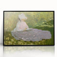 Impressionist Garden Scene - Monet's Springtime, Elegant Framed Print