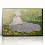 Impressionist Garden Scene - Monet's Springtime, Elegant Framed Print