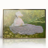 Impressionist Garden Scene - Monet's Springtime, Elegant Framed Print