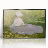 Impressionist Garden Scene - Monet's Springtime, Elegant Framed Print