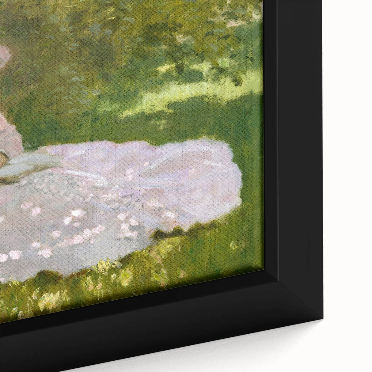 Impressionist Garden Scene - Monet's Springtime, Elegant Framed Print
