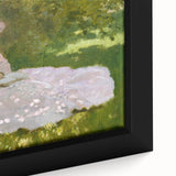 Impressionist Garden Scene - Monet's Springtime, Elegant Framed Print