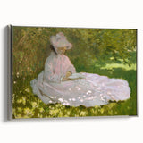 Impressionist Garden Scene - Monet's Springtime, Elegant Framed Print