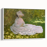 Impressionist Garden Scene - Monet's Springtime, Elegant Framed Print