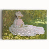 Impressionist Garden Scene - Monet's Springtime, Elegant Framed Print