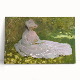 Impressionist Garden Scene - Monet's Springtime, Elegant Framed Print