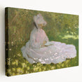 Impressionist Garden Scene - Monet's Springtime, Elegant Framed Print
