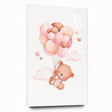 Playroom Wall Art - Floating Teddy Bear Kids Room Decor