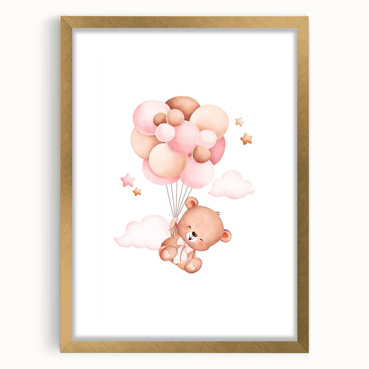 Playroom Wall Art - Floating Teddy Bear Kids Room Decor