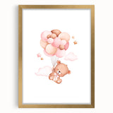 Playroom Wall Art - Floating Teddy Bear Kids Room Decor