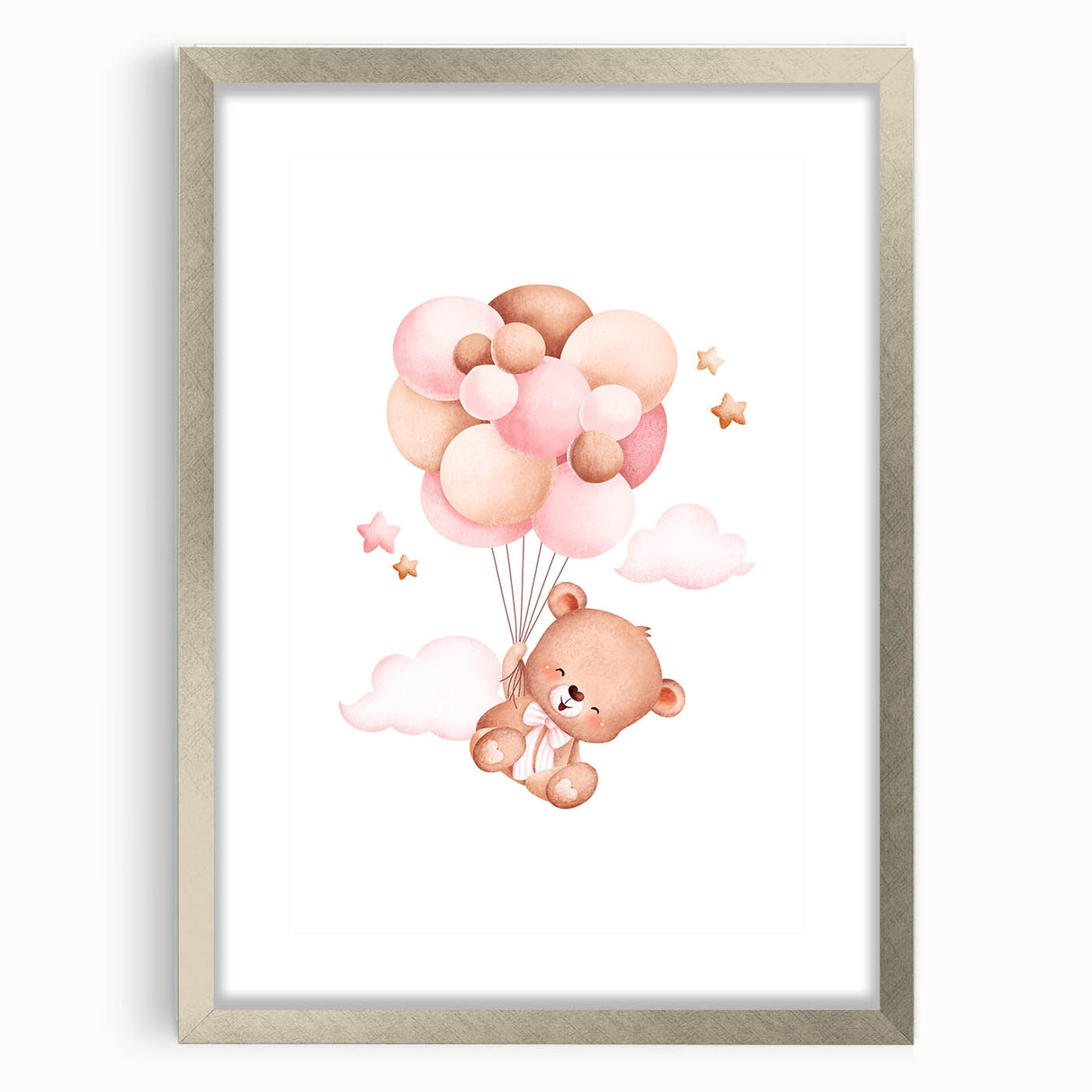 Playroom Wall Art - Floating Teddy Bear Kids Room Decor