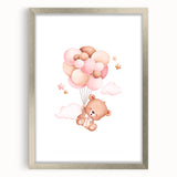 Playroom Wall Art - Floating Teddy Bear Kids Room Decor