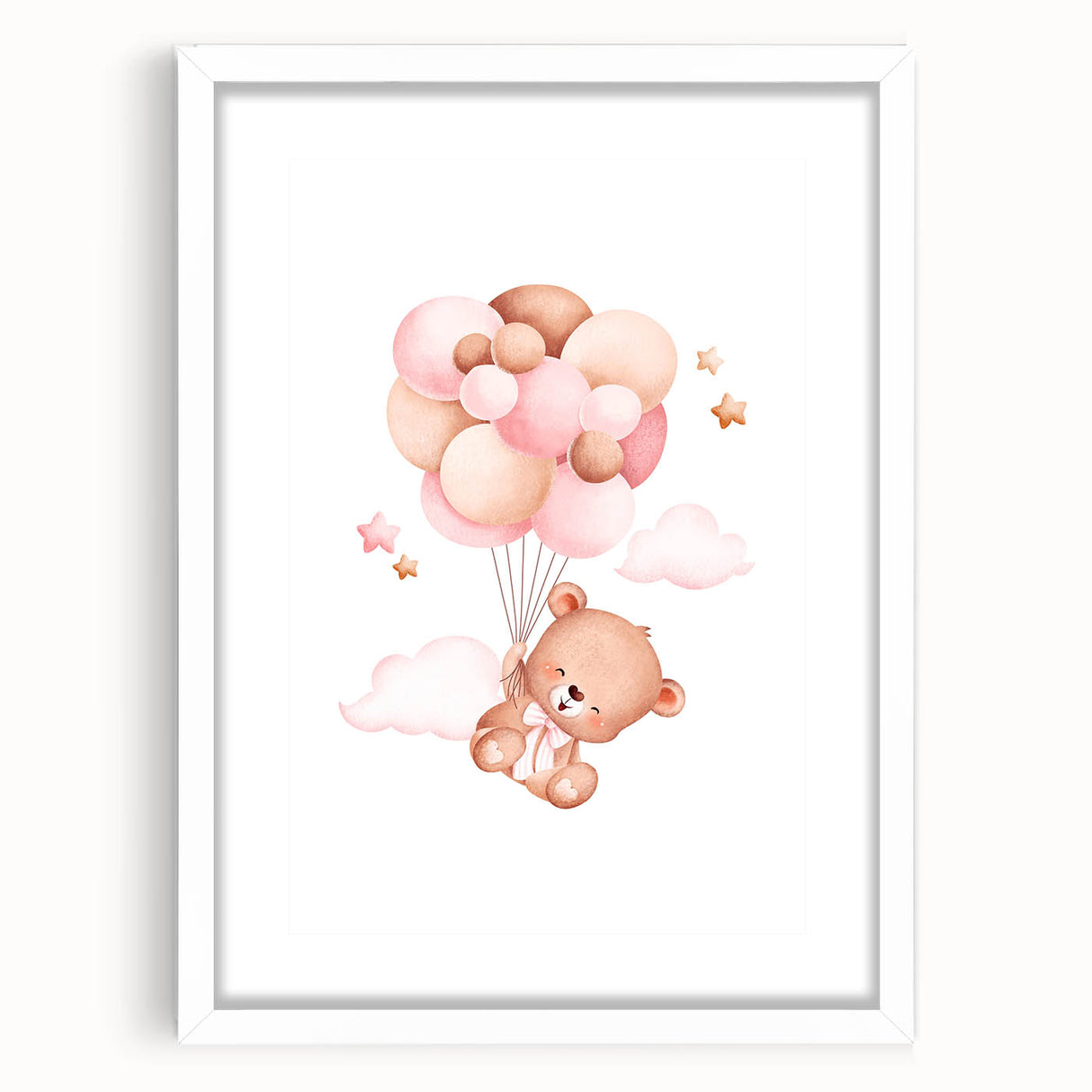 Playroom Wall Art - Floating Teddy Bear Kids Room Decor