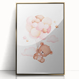 Playroom Wall Art - Floating Teddy Bear Kids Room Decor