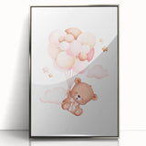 Playroom Wall Art - Floating Teddy Bear Kids Room Decor