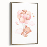 Playroom Wall Art - Floating Teddy Bear Kids Room Decor