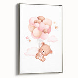 Playroom Wall Art - Floating Teddy Bear Kids Room Decor