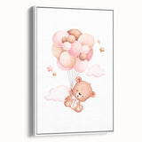 Playroom Wall Art - Floating Teddy Bear Kids Room Decor
