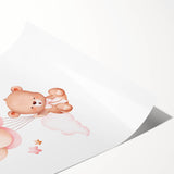 Playroom Wall Art - Floating Teddy Bear Kids Room Decor