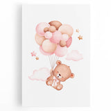 Playroom Wall Art - Floating Teddy Bear Kids Room Decor