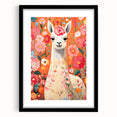 Children’s Wall Art Prints – Colorful Llama Floral Canvas