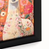 Children’s Wall Art Prints – Colorful Llama Floral Canvas