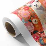 Children’s Wall Art Prints – Colorful Llama Floral Canvas