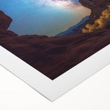 Landscape canvas art depicting vibrant canyons with rich earthy tones, rolled and securely packaged in a durable cardboard tube for easy display or gifting. Perfect for nature enthusiasts and home decor.