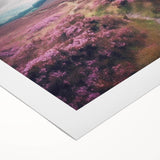 Rolled canvas wall art depicting a serene countryside landscape, showcasing vibrant green fields and a clear blue sky, perfect for home decor.