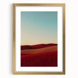 Framed landscape artwork showcasing a serene countryside scene with vibrant colors, gold matting, and elegant detailing, perfect for home decor enthusiasts.
