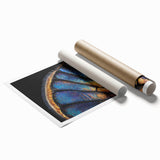 Extra large rolled print featuring close-up of a floral design in pastel shades, ideal for bathroom or living room wall art.