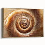 Framed canvas depicting a serene landscape with muted earth tones, ideal for bedroom wall art.