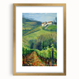 Extra large abstract art print featuring textured swirls in earth tones, displayed in a gold frame.