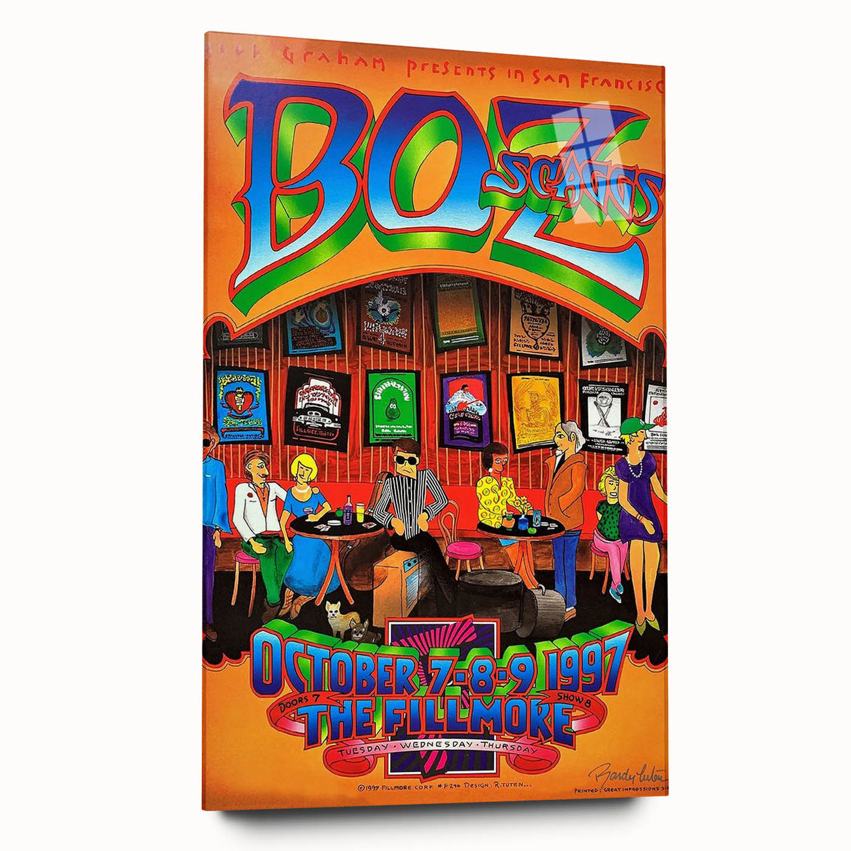 Boz Scaggs 1997 Fillmore Poster - Retro Music Wall Art
