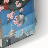 Vintage Tokyo Travel Poster | Retro Art Print of Cherry Blossoms