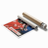 Vintage Tokyo Travel Poster | Retro Art Print of Cherry Blossoms