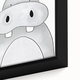 Be Happy Hippo - Boys Room Wall Art Kids Wall Art Prints