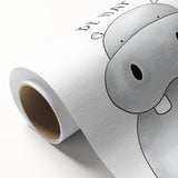 Be Happy Hippo - Boys Room Wall Art Kids Wall Art Prints