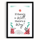Children’s Learning Art Prints - If There’s a Will, There’s a Way